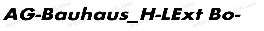 AG-Bauhaus_H-LExt Bo字体转换